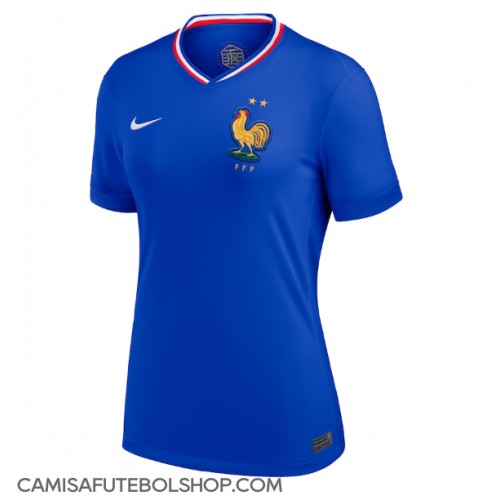 Camisa de time de futebol França Replicas 1º Equipamento Feminina Europeu 2024 Manga Curta